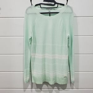 Calvin Klein | NWT Mint Striped Knit Sweater